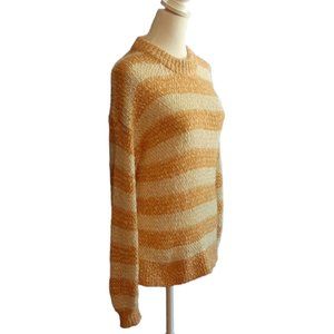 Madewell Light orange and White stripe  sweater size xxs Very Good Condition